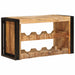 Raft pentru vin 80 x 45 x 33 cm Lemn de Mango Solid și Şlefuit - WALTI WALTI