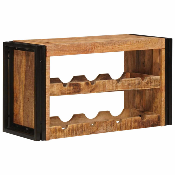 Raft pentru vin 80 x 45 x 33 cm Lemn de Mango Solid și Şlefuit - WALTI WALTI
