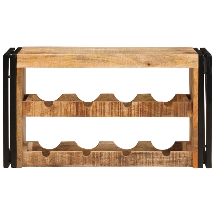 Raft pentru vin 80 x 45 x 33 cm Lemn de Mango Solid și Şlefuit - WALTI WALTI