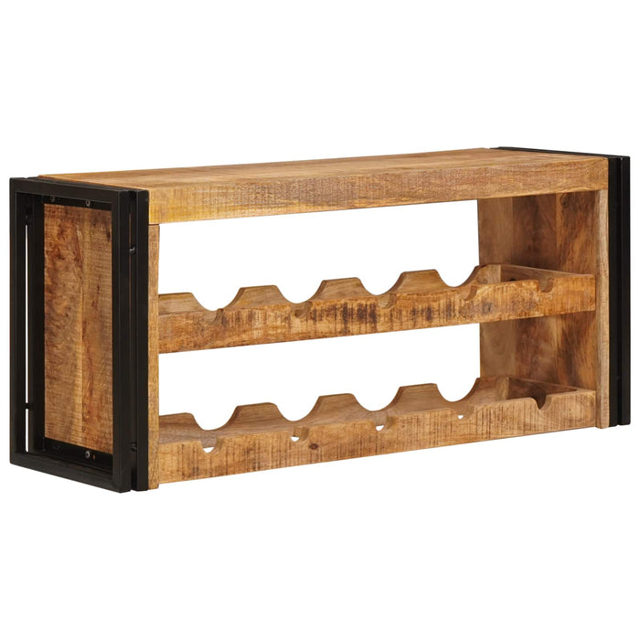 Raft pentru vin 100 x 45 x 33 cm Lemn de Mango Solid și Şlefuit - WALTI WALTI