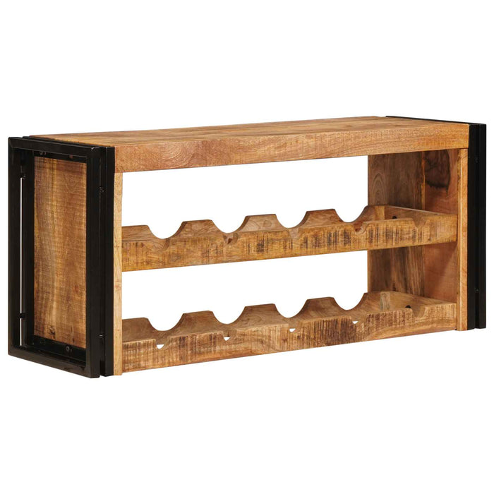 Raft pentru vin 100 x 45 x 33 cm Lemn de Mango Solid și Şlefuit - WALTI WALTI
