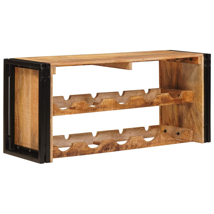 Raft pentru vin 100 x 45 x 33 cm Lemn de Mango Solid și Şlefuit - WALTI WALTI