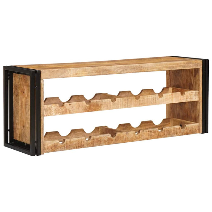 Raft pentru vin 100 x 45 x 33 cm Lemn de Mango Solid și Şlefuit - WALTI WALTI
