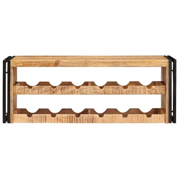 Raft pentru vin 100 x 45 x 33 cm Lemn de Mango Solid și Şlefuit - WALTI WALTI