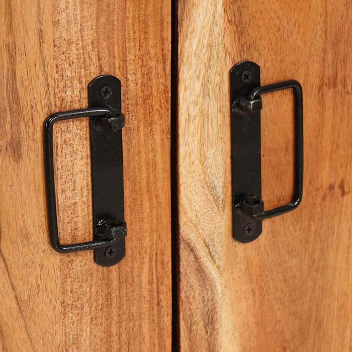 Highboard cu Uși Maro Lemn masiv de acacia și metal - WALTI WALTI