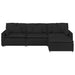Canapea modulară cu taburet și perne, negru - WALTI WALTI