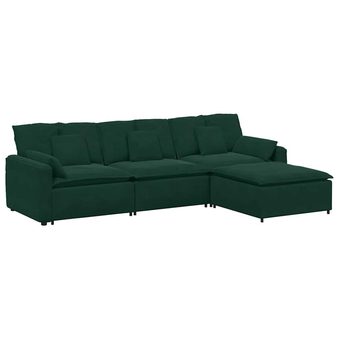 Canapea modulară cu taburet și perne, verde închis - WALTI WALTI