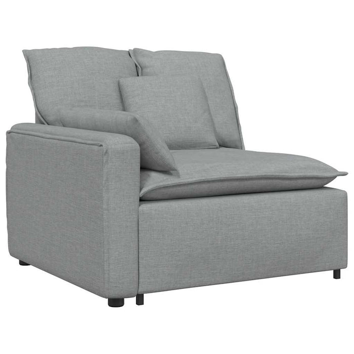 Canapea modulară cu perne, gri deschis, textil - WALTI WALTI