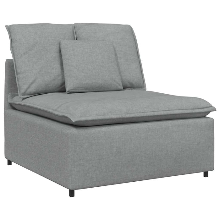 Canapea modulară cu perne, gri deschis, textil - WALTI WALTI
