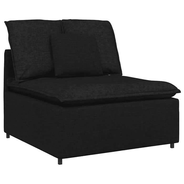 Canapea modulară cu perne, negru, textil - WALTI WALTI