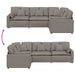 Canapea modulară cu perne, gri taupe, textil - WALTI WALTI