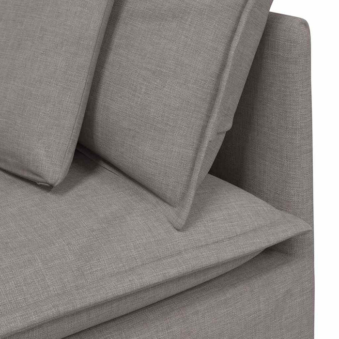 Canapea modulară cu perne, gri taupe, textil - WALTI WALTI