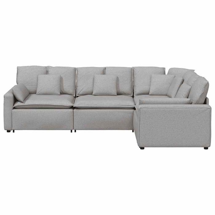 Canapea modulară cu perne, gri nor, textil - WALTI WALTI