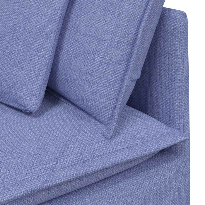 Canapea modulară cu perne, albastru jeans, textil - WALTI WALTI