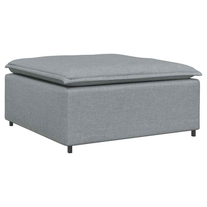 Canapea modulară cu taburet și perne, textil, gri deschis - WALTI WALTI