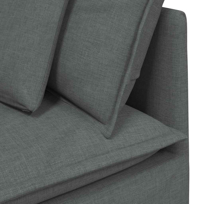 Canapea modulară cu taburet și perne material textil gri închis - WALTI WALTI