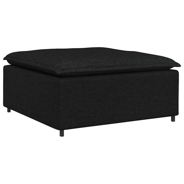 Canapea modulară cu taburet și perne, material textil, negru - WALTI WALTI