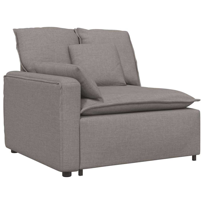 Canapea modulară cu taburet și perne, textil, gri taupe - WALTI WALTI