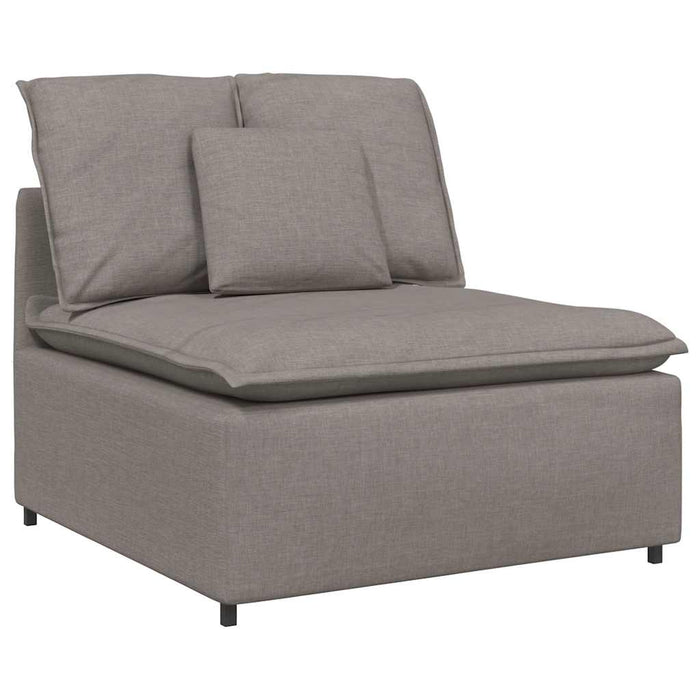 Canapea modulară cu taburet și perne, textil, gri taupe - WALTI WALTI