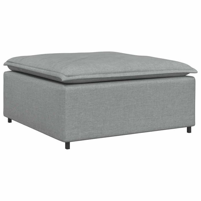 Canapea modulară cu taburet și perne, textil, gri deschis - WALTI WALTI