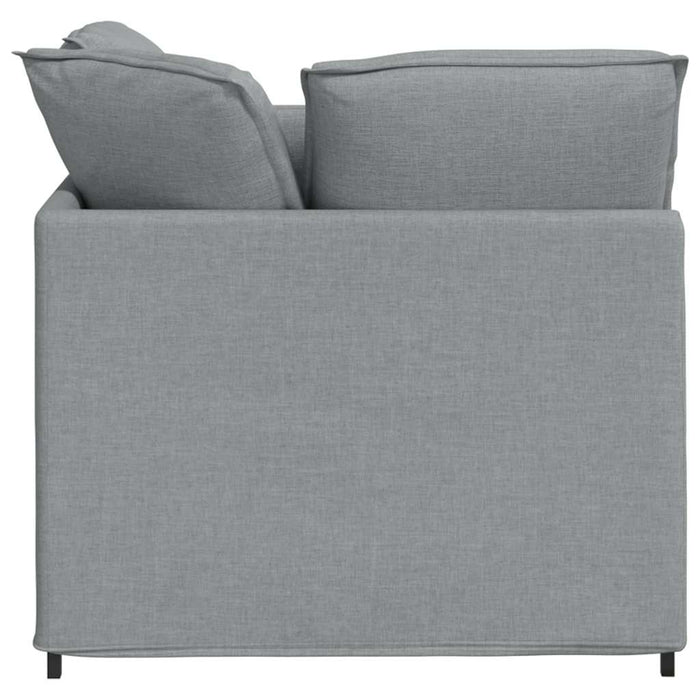 Canapea modulară cu taburet și perne, textil, gri deschis - WALTI WALTI