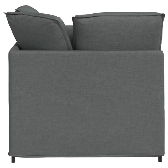 Canapea modulară cu taburet și perne material textil gri închis - WALTI WALTI