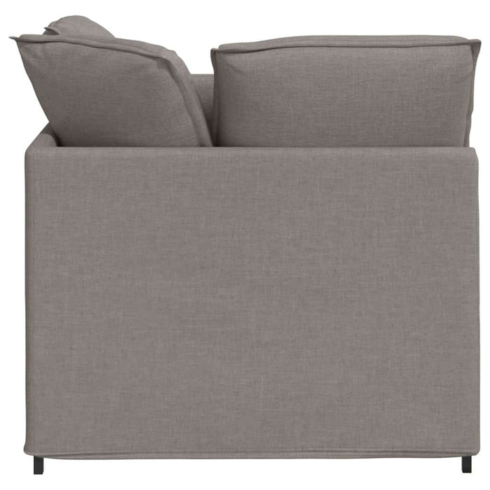 Canapea modulară cu taburet și perne, textil, gri taupe - WALTI WALTI