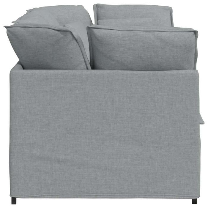 Canapea modulară cu perne, gri deschis, textil - WALTI WALTI