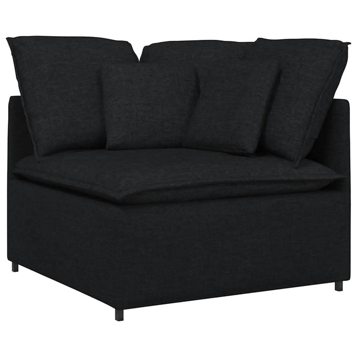 Canapea modulară cu perne, negru, textil - WALTI WALTI