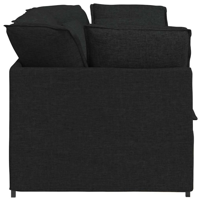 Canapea modulară cu perne, negru, textil - WALTI WALTI