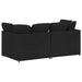 Canapea modulară cu perne, negru, textil - WALTI WALTI