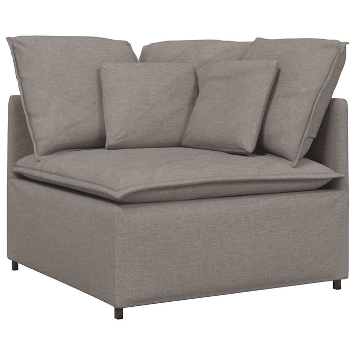 Canapea modulară cu perne, gri taupe, textil - WALTI WALTI