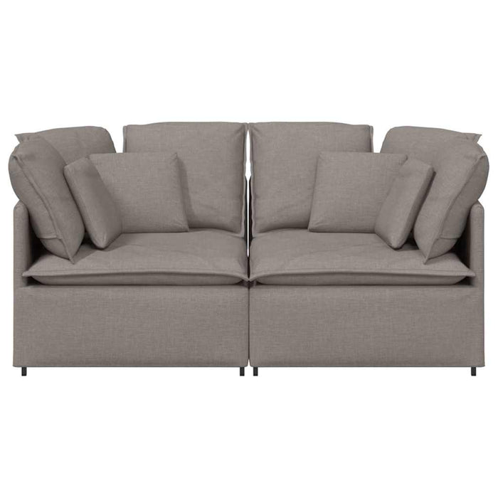 Canapea modulară cu perne, gri taupe, textil - WALTI WALTI