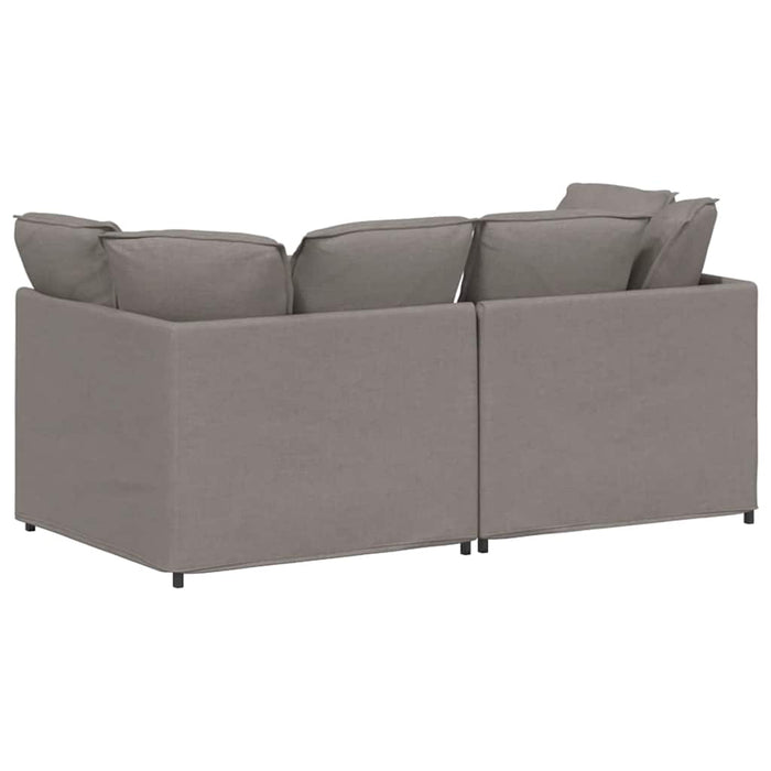 Canapea modulară cu perne, gri taupe, textil WALTI