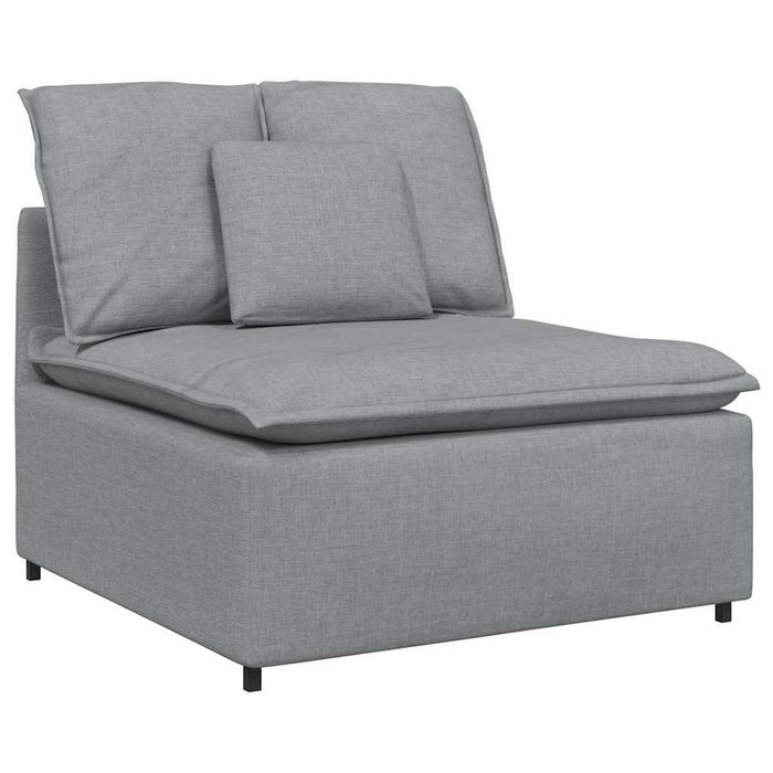 Canapea modulară cu perne, gri deschis, textil - WALTI WALTI
