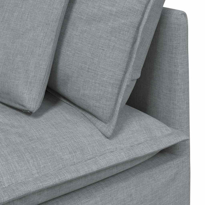 Canapea modulară cu perne, gri deschis, textil - WALTI WALTI