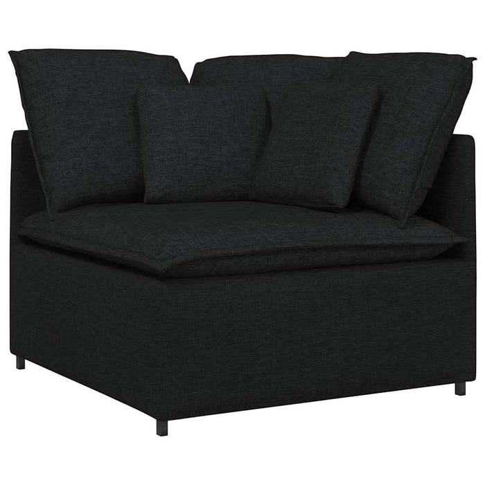 Canapea modulară cu perne, negru, textil - WALTI WALTI