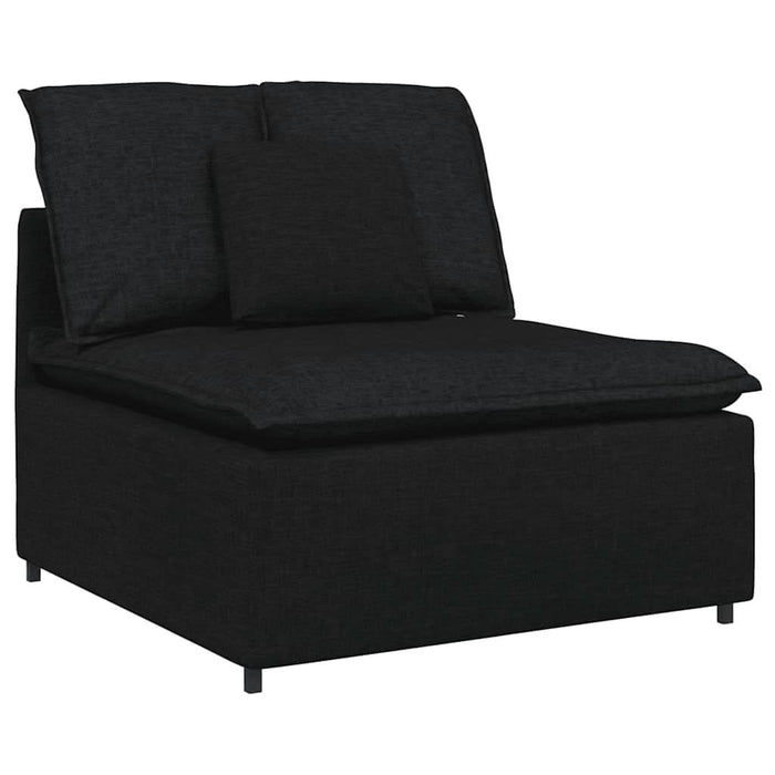 Canapea modulară cu perne, negru, textil - WALTI WALTI