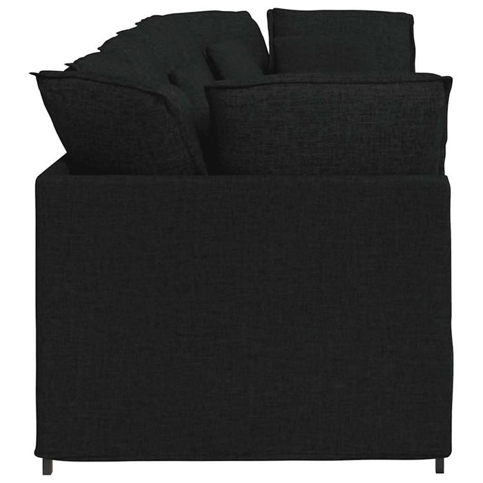 Canapea modulară cu perne, negru, textil - WALTI WALTI