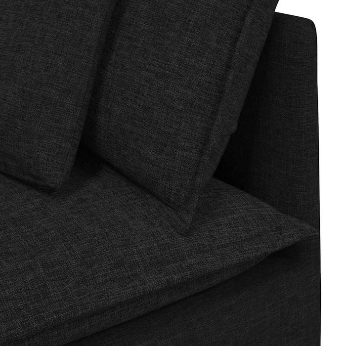 Canapea modulară cu perne, negru, textil - WALTI WALTI
