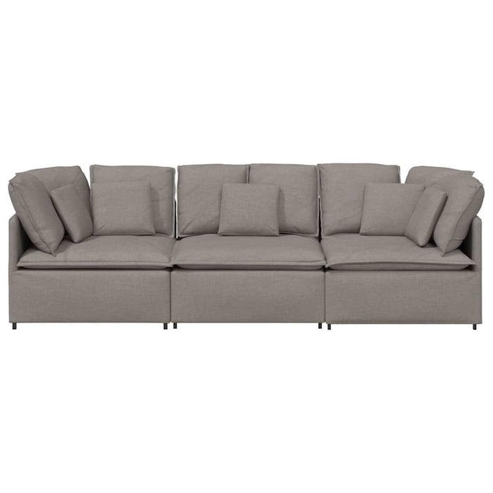 Canapea modulară cu perne, gri taupe, textil - WALTI WALTI