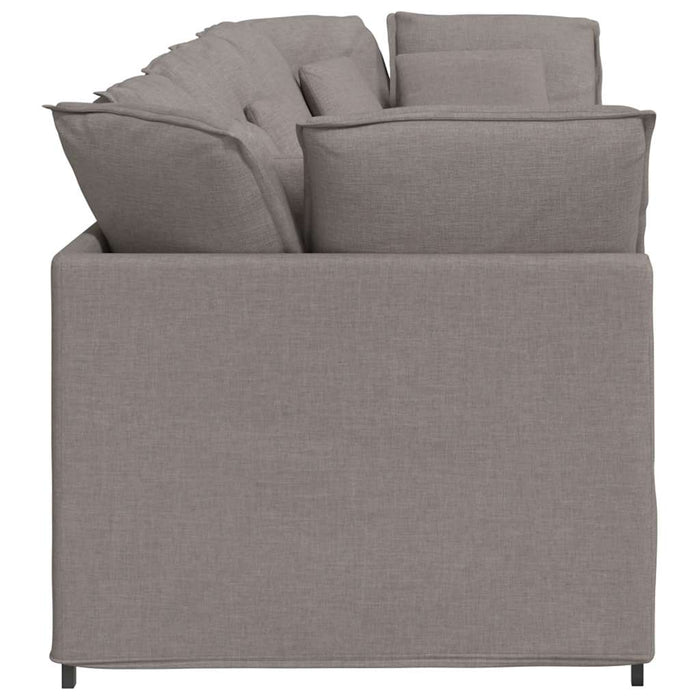 Canapea modulară cu perne, gri taupe, textil - WALTI WALTI