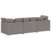 Canapea modulară cu perne, gri taupe, textil - WALTI WALTI