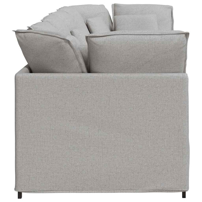 Canapea modulară cu perne, gri nor, textil - WALTI WALTI
