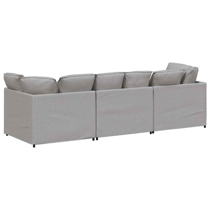 Canapea modulară cu perne, gri nor, textil - WALTI WALTI