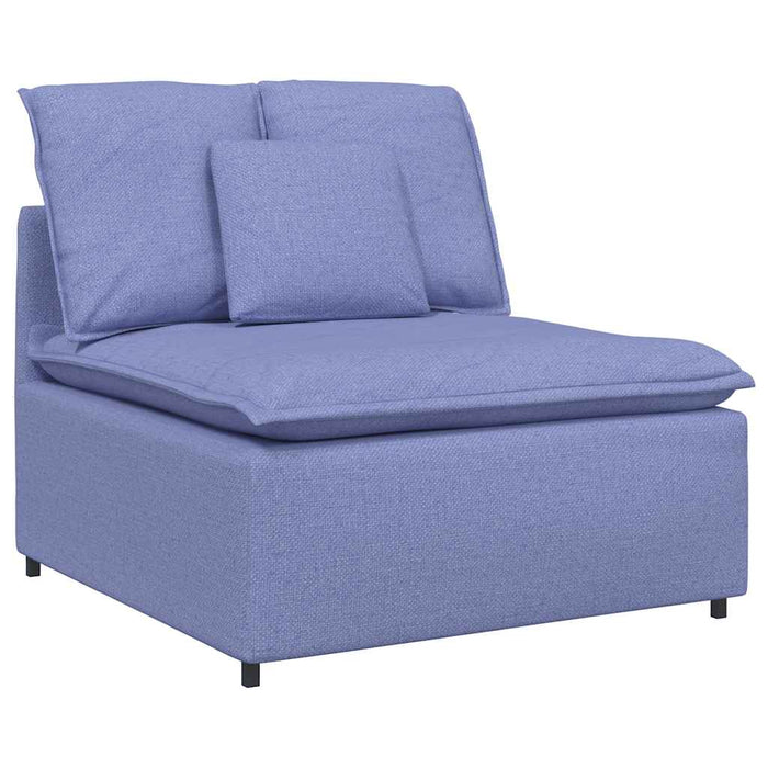 Canapea modulară cu perne, albastru jeans, textil - WALTI WALTI