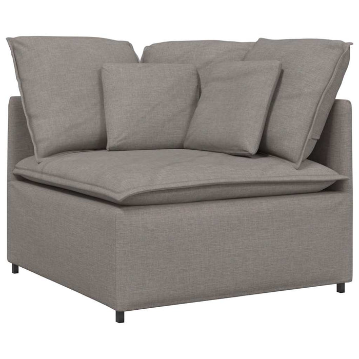 Canapea modulară cu taburet și perne, textil, gri taupe - WALTI WALTI