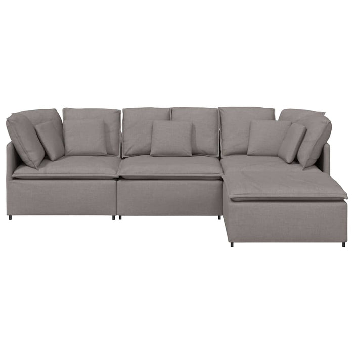 Canapea modulară cu taburet și perne, textil, gri taupe - WALTI WALTI
