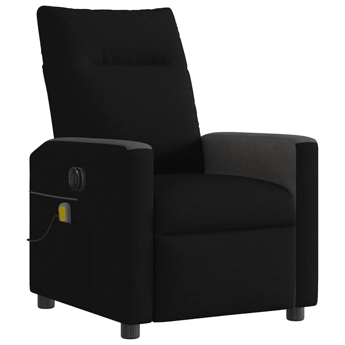 Fotoliu electric de masaj rabatabil, negru, textil - WALTI WALTI