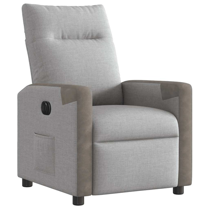 Scaun reclinabil electric Cloud Grey Fabric WALTI